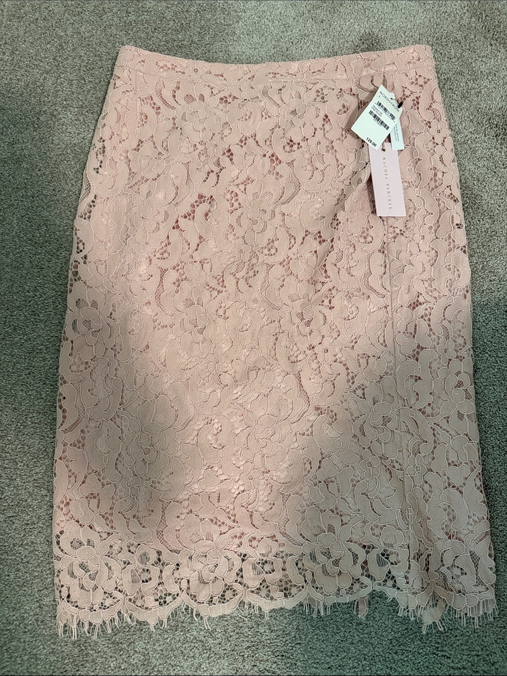 Rachel Parcell Pink Lace Midi Skirt